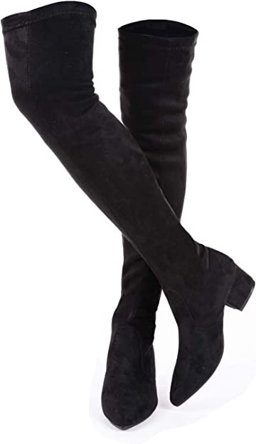 Women's Boots Winter Over Knee Boots Fashion Boots High Heels Fall Quality Suede Comfort Square Heel US Size